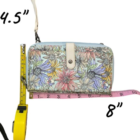 Sakroots Women's Large Smartphone Wristlet Wallet Pastel Flower Garden - Picture 4 of 6